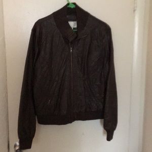 Brown pleather jacket